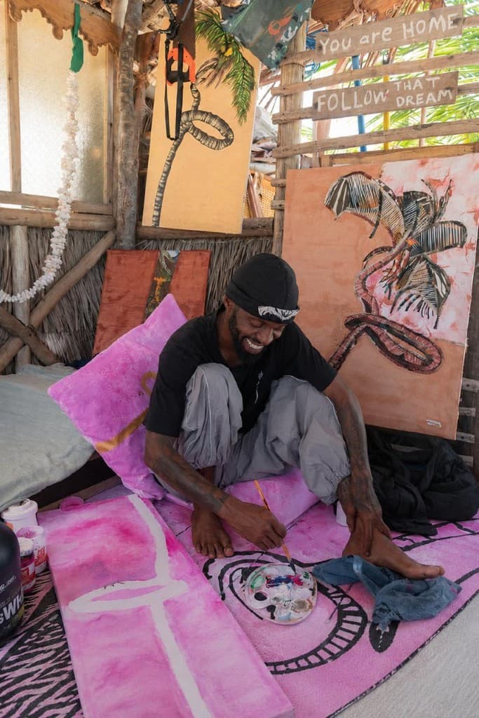Painting session in the art studio near Be Zanzibar