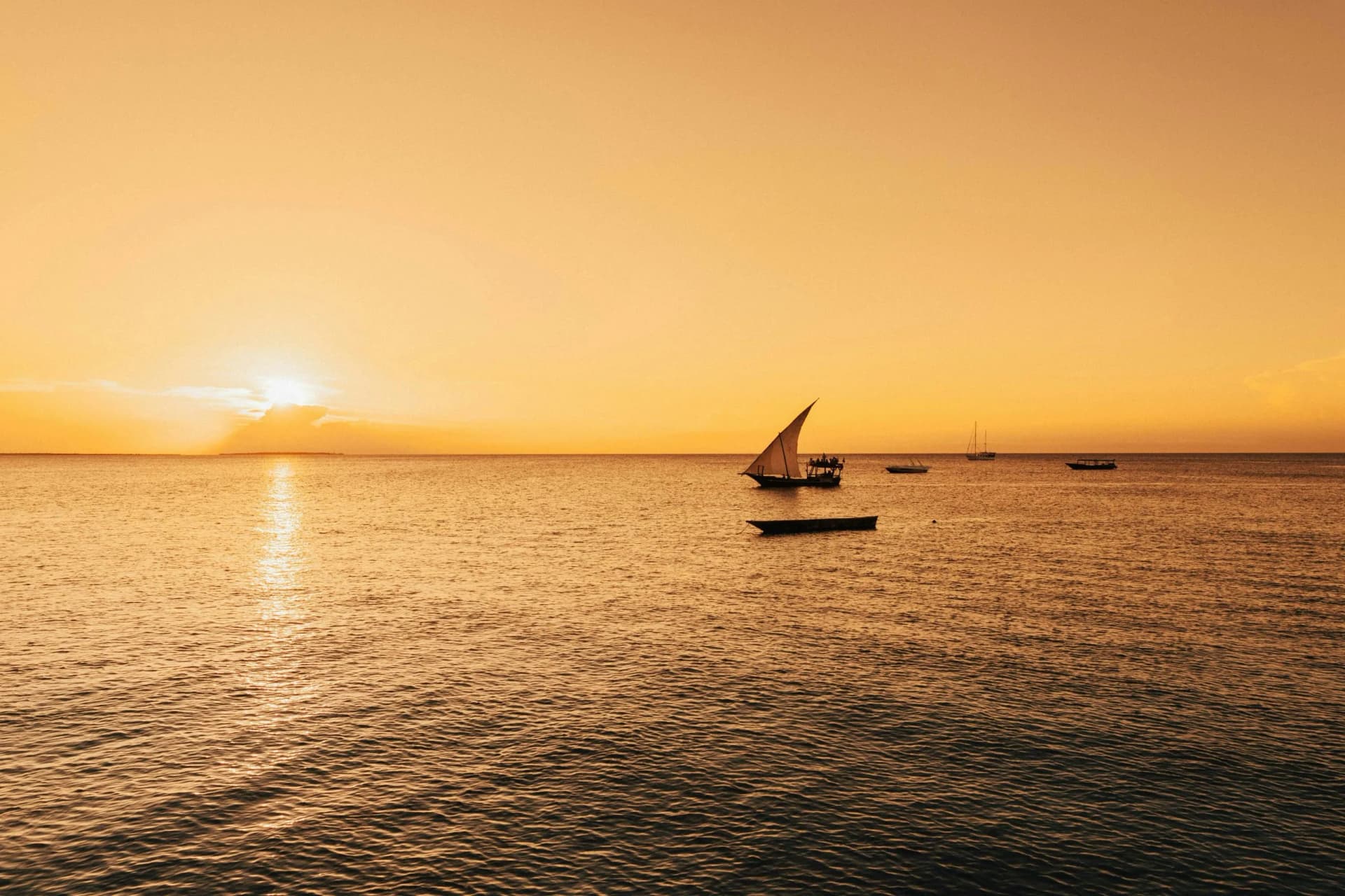 Boat trip in the turquoise waters of Zanzibar