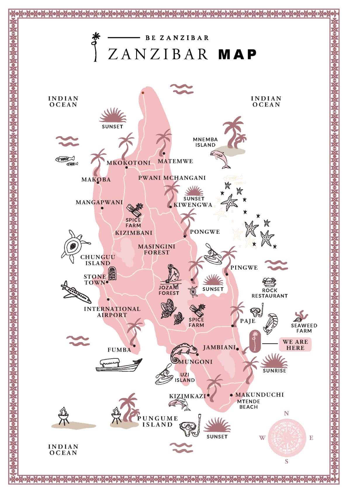 Zanzibar Island Map